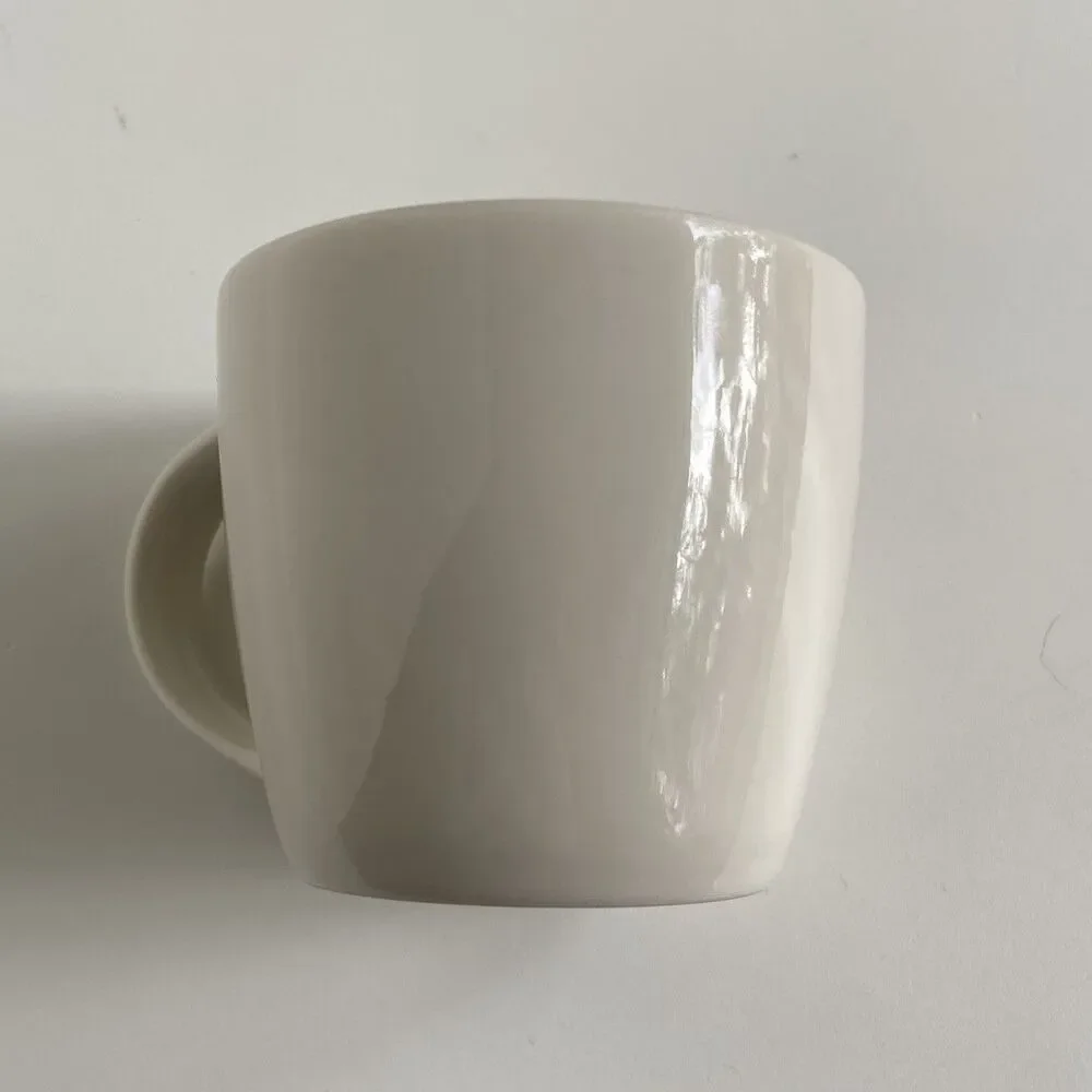Starbucks White Ceramic 3oz Demitasse Espresso Tasting Mug Embossed Mini Cup